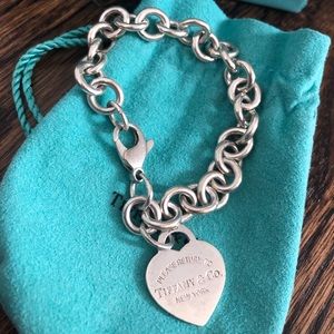 Authentic Tiffany & Co. Heart Tag Charm Bracelet